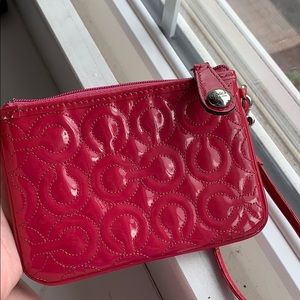 Pink Coach Wristlet